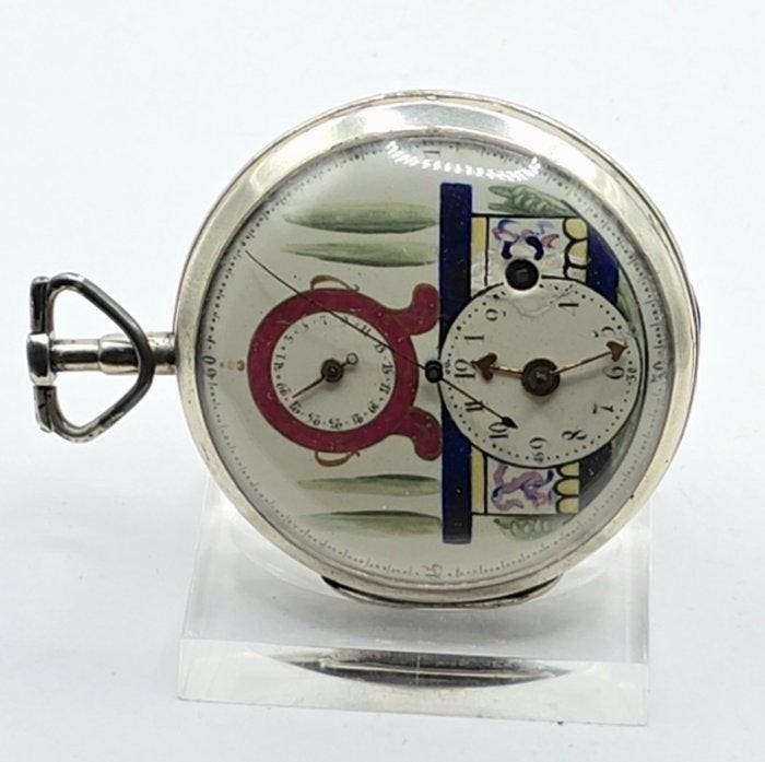 LHV - Prunkspindeluhr - Malerei - Tagesdatum -, Bijoux, Sacs & Beauté, Montres | Hommes
