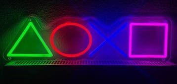 Play knoppen NEON bord led lichtbord verlichting lamp reclam, Verzenden