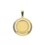 Gouden hanger van 5 gulden munt; Koningin Wilhelmina 1912, Ophalen of Verzenden, Gebruikt, Goud, Overige merken