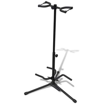 vidaXL Gitaarstandaar verstelbaar dubbel, Musique & Instruments, Verzenden