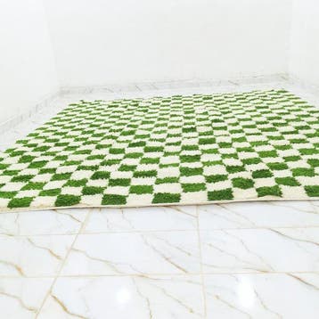 Berber - Vloerkleed - 240 cm - 160 cm - Nieuw groen geruit, Nieuw