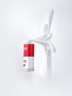 2FAST - White Graffiti Soup Splash Can Sculpture