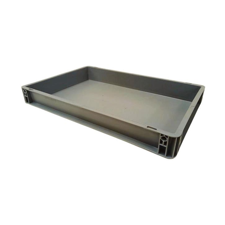 Stapelbak 600x400x75 mm euronorm grijs kunststof nieuw, Zakelijke goederen, Kantoor en Winkelinrichting | Magazijn, Stelling en Opslag