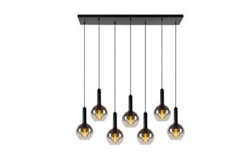 Hanglamp Lucide MARIUS -  - 7xE27 - Zwart -, Verzenden
