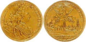 Duitsland, Nürnberg, Stad. 5 Goldgulden (4 1/2 Dukaten), Postzegels en Munten, Munten | Europa | Niet-Euromunten