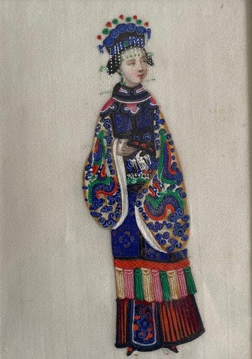 Chinese Export Pith Paper Paintings - Chinese export - Chine, Antiek en Kunst, Antiek | Overige Antiek