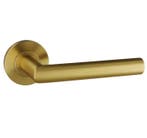 Deurklink Tavira op rond rozet PVD goud, Nieuw