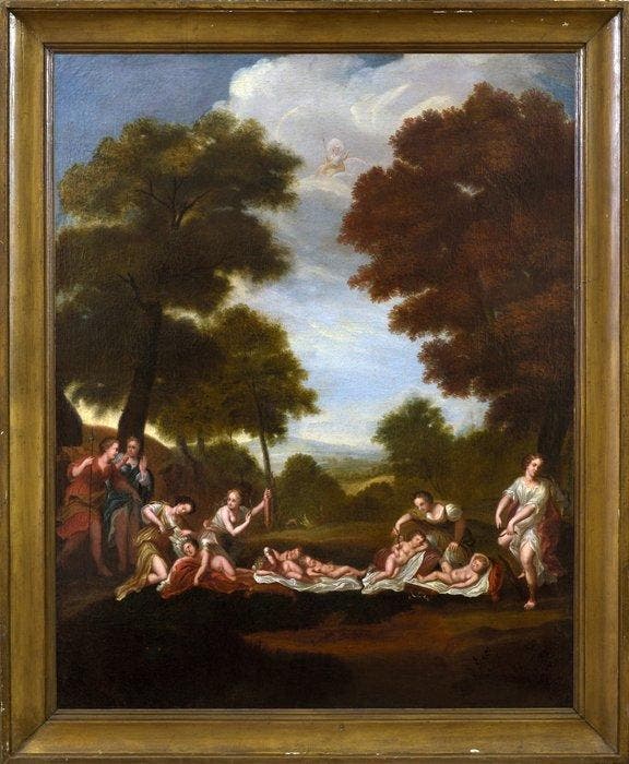 Scuola bolognese (XVII), dopo Francesco Albani - Cupido, Antiquités & Art, Art | Peinture | Classique
