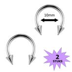 Fako Bijoux - Circular Barbell Piercing - Hoefijzer Spike -, Verzenden, Nieuw