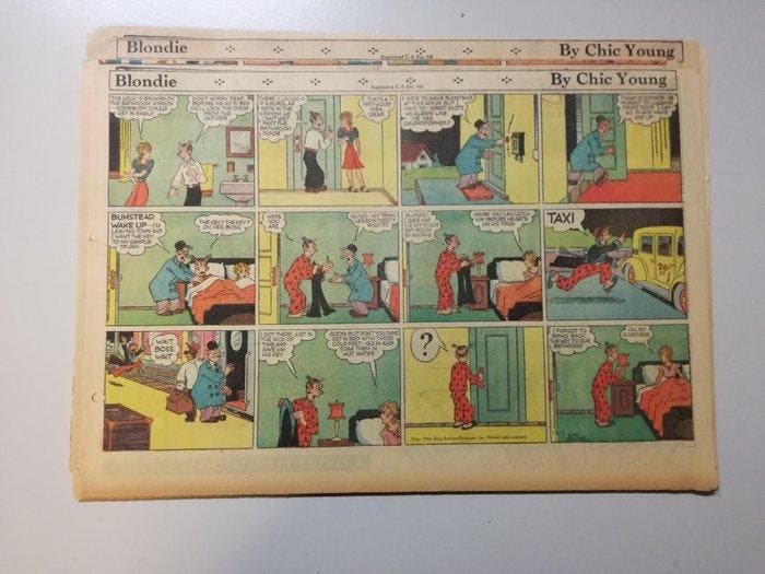 Blondie - 112 Krantenpaginas en strips - 1940/1946, Livres, BD | Comics