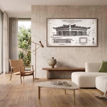 OrtsAtelier - Architecturale Blauwdruk Poster Stadio, Nieuw