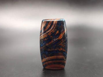 Blauwe chalcedoon Meng 9-ogen Dzi-kraal - voor gezondheid,