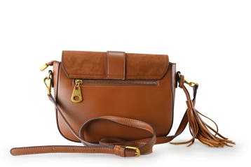 Laurent David Schoudertas Cognac, Handtassen en Accessoires, Tassen | Damestassen, Verzenden, Zo goed als nieuw