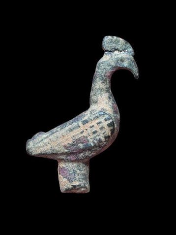 Ancient (Roman?) Brons Rare Rooster Figure (Zonder