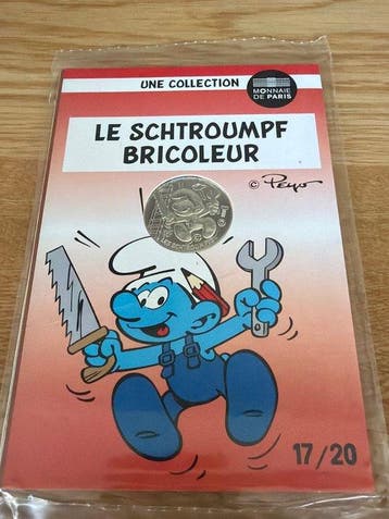 France. 10 Euro 2020 Die Schlümpfe - Bricoleur 17g (.333)