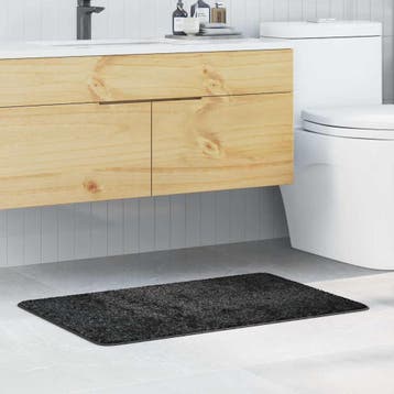 vidaXL Antislip Badmat Donkergrijs 60 x 90 cm PP, Verzenden
