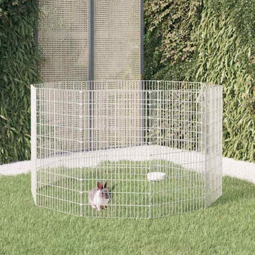 vidaXL Dierenverblijf 10 panelen 54x100 cm gegalvaniseerd, Dieren en Toebehoren, Verzenden, Nieuw
