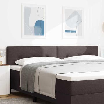 vidaXL LED Hoofdbord met LED-stripverlichting Donkerbruin, Huis en Inrichting, Slaapkamer | Bedden, Verzenden, Nieuw