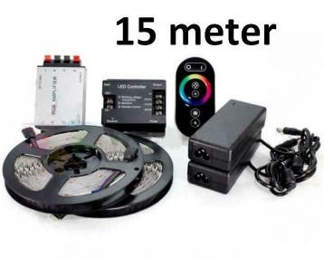 LED strip RGB 15 meter Plug & Play - dimbaar, Verzenden, Nieuw
