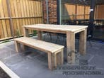 Steigerhout Eettafel tafel bewerkt gratis levering tuintafel, Verzenden, 6 zitplaatsen, Steigerhout, Nieuw
