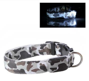 LED Halsband Camo WIT, Verzenden