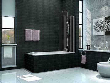 draaibare badwand 800x1500 6mm NANO chroom, Huis en Inrichting, Ophalen of Verzenden, Nieuw