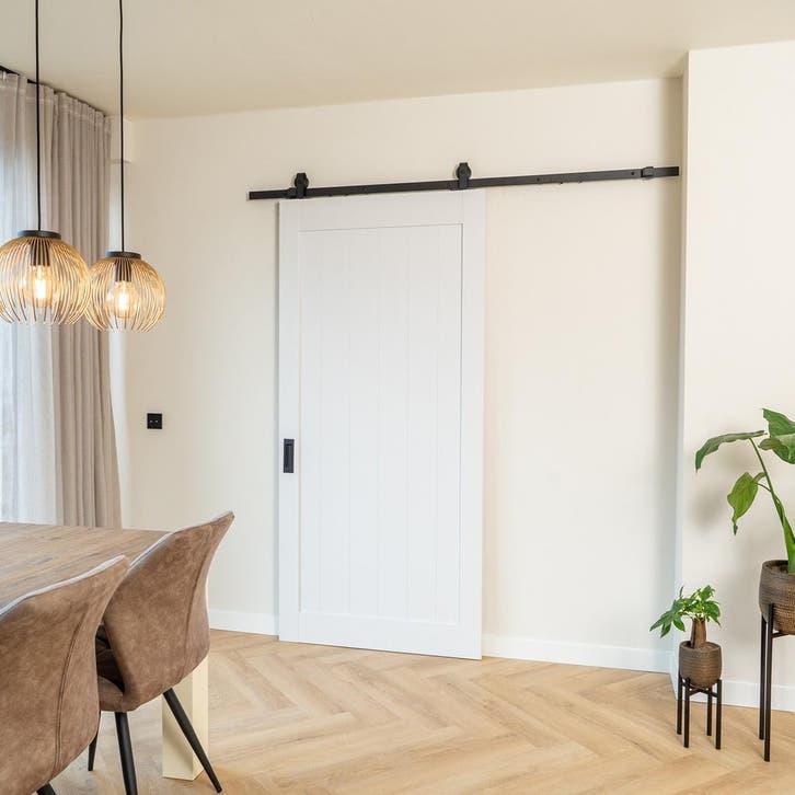 Houten loftdeur, klassiek wit, 1 vlaks *, Bricolage & Construction, Châssis & Portes coulissantes