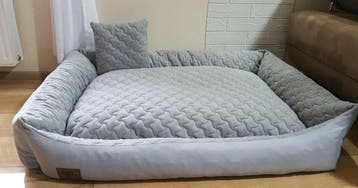 Stijlvol Hondenbed Grijs | Anti-slip | Beste Prijs, Dieren en Toebehoren, Ophalen of Verzenden, Nieuw, Stof