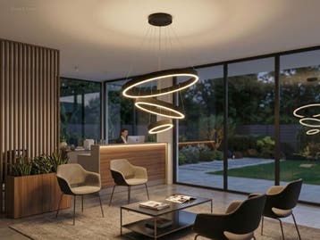 (2x) Duora Design Hanglamp Zand Zwart..., Nieuw