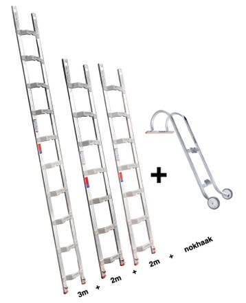 Altrex dakladderset met nokhaak 7m, Ophalen of Verzenden, Ladder