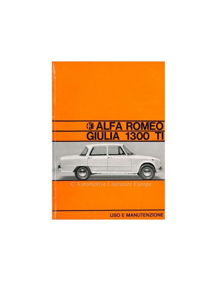1967 ALFA ROMEO GIULIA 1300 TI INSTRUCTIEBOEKJE ITALIAANS, Auto diversen, Handleidingen en Instructieboekjes, Ophalen of Verzenden