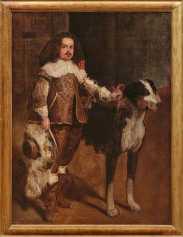 Sapanish school (XIX), After Velázquez - Nano e il Cane - XL