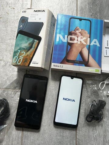 Nokia 2.2 + C02 - Mobiele telefoon (2) - In originele, Nieuw