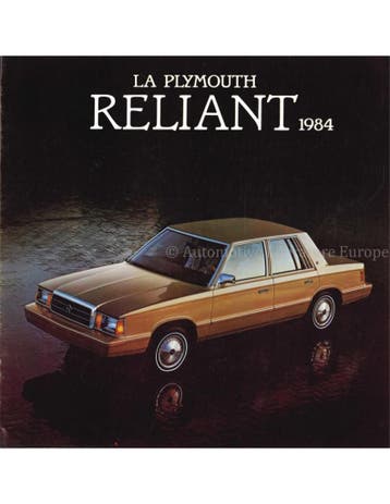 1984 PLYMOUTH RELIANT BROCHURE FRANS (CA), Nieuw