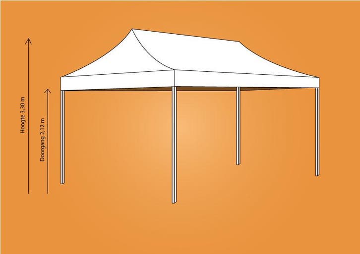 Ambisphere | Vouwtent 4x6m LICHTBLAUW Feesttent-Partytent, Jardin & Terrasse, Tonnelles