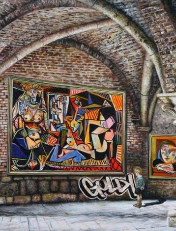 Gully (1977) - Gully and the children meet Picasso 3, Antiek en Kunst