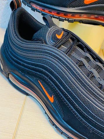 Nike - Air Max 97 Black Orange Magma P42 - Sneakers - Maat:, Nieuw