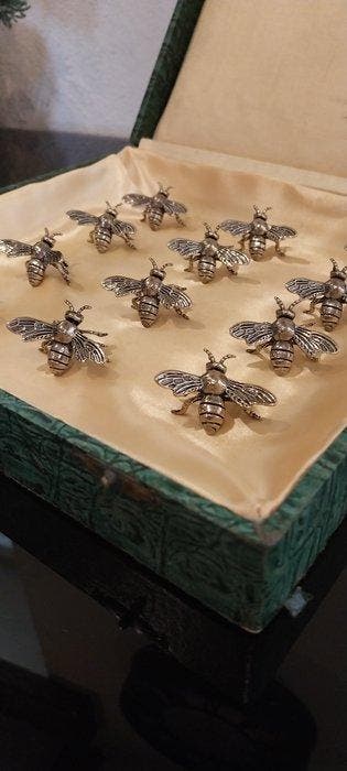 Messensteun (12) - abeilles - Messing, Antiek en Kunst