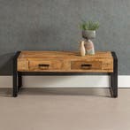 Salontafel Mangohout Britt 2 Lades 120, Verzenden