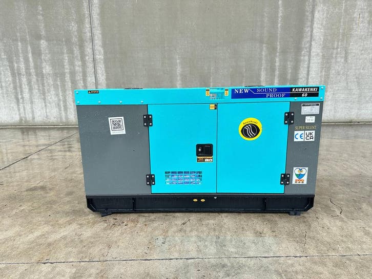 Veiling: Generator Kawakenki KK60-III-SSS 60 kVa Nieuw, Zakelijke goederen, Machines en Bouw | Aggregaten, Ophalen
