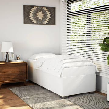 vidaXL Bedframe kunstleer wit 80x200 cm, Huis en Inrichting, Slaapkamer | Bedden, Verzenden, Nieuw