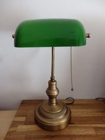 Bankierslamp - Verguld messing - bankier