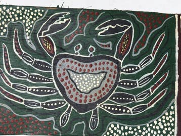 Kostbaar Aboriginal schilderij uit de woestijn in