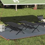 vidaXL Opvouwbaar Campingbed 2 pcs Zwart 193 x 69 x 45 cm, Caravans en Kamperen, Kampeeraccessoires, Verzenden, Nieuw