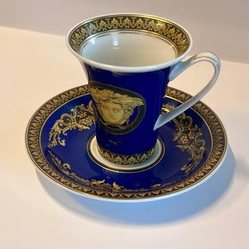 Rosenthal - Versace - Koffiekopje - Medusa Blue - Porselein