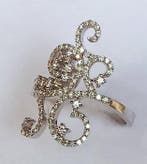 Bague de cocktail - 18 carats Or blanc - 0.66ct. tw. Diamant, Handtassen en Accessoires, Antieke sieraden