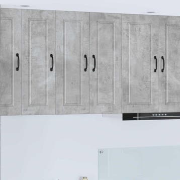 vidaXL Wandkast PORTO Beton Grijs 30 x 31 x 80 cm Bewerkt, Verzenden