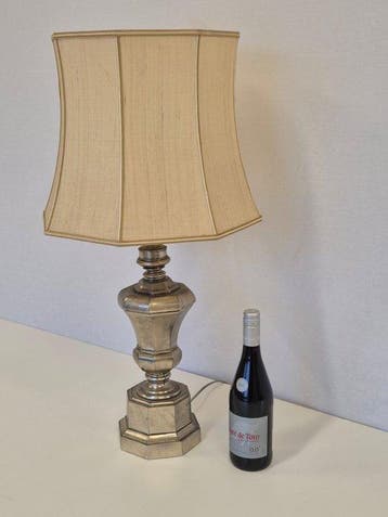 Tafellamp - Chroom - 76 cm hoog - Achthoekig