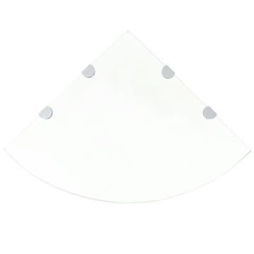vidaXL Hoekschap met chromen dragers transparant 45x45 cm, Verzenden, Nieuw