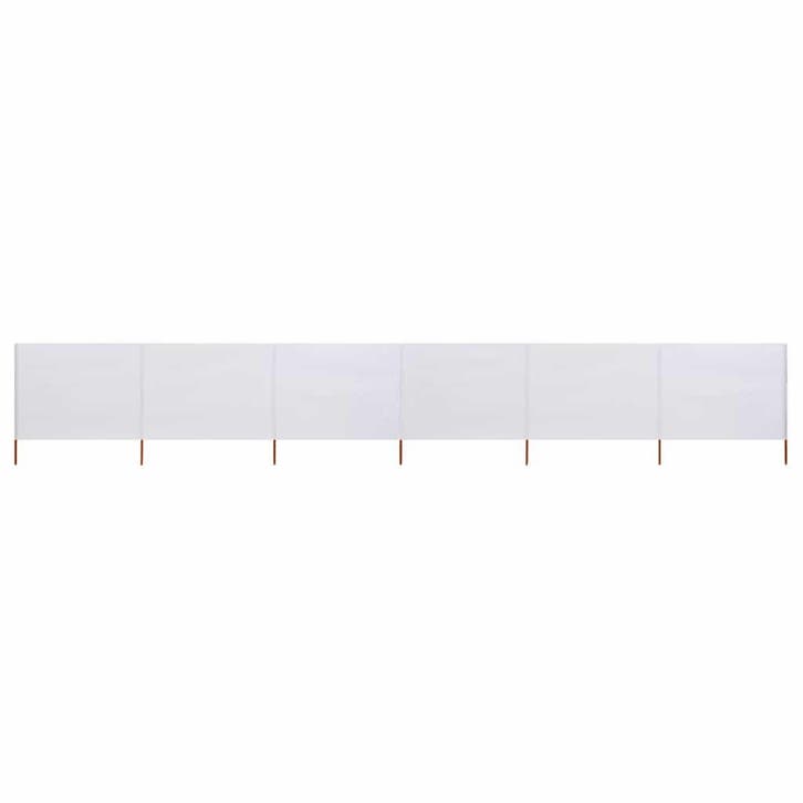 vidaXL Windscherm 6-panelen 800x160 cm stof zandwit, Jardin & Terrasse, Parasols, Envoi